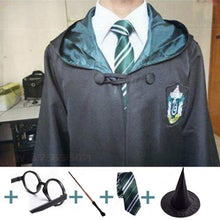 Load image into Gallery viewer, Robe Cape Cloak With Tie Scarf Wand Potter Glasses Ravenclaw Gryffindor Hufflepuff Slytherin Costume Adult Potter Cosplay